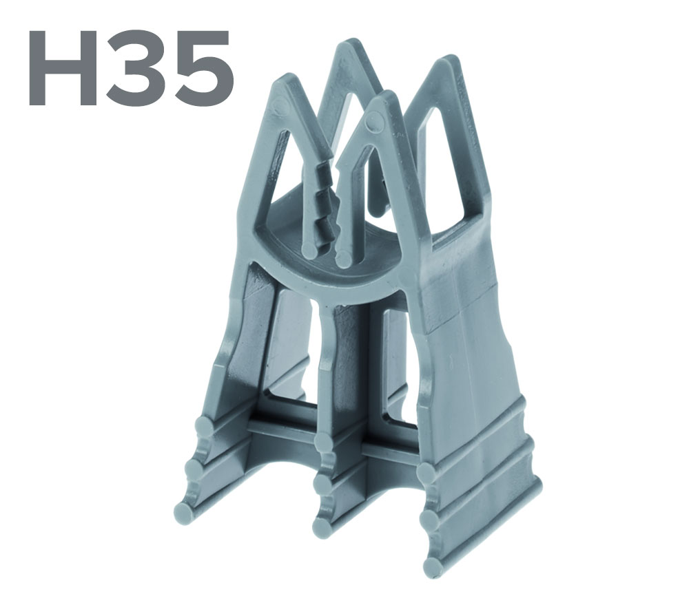 Distantier Placa Plasto Plus H35mm/Ø4-16 - 250 buc/sac